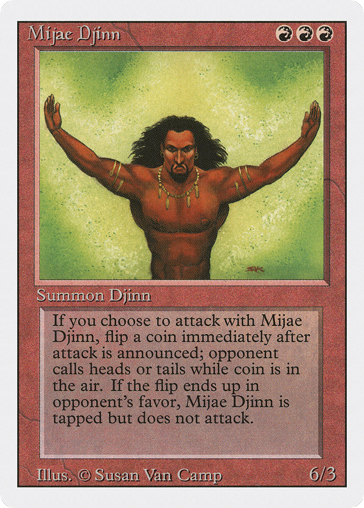 Mijae Djinn (3ED-166) [Revised Edition] MTG Single Wizards of the Coast
