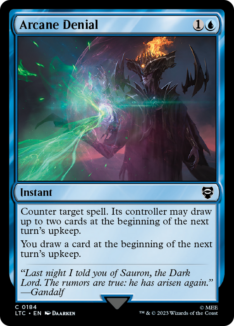 Arcane Denial (LTC-184) [Tales of Middle-earth Commander] MTG Single Wizards of the Coast