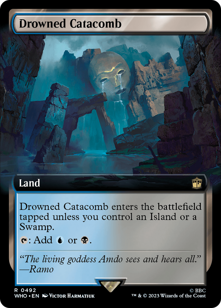 Drowned Catacomb (WHO-492) [Doctor Who] (Extended Art) MTG Single Wizards of the Coast
