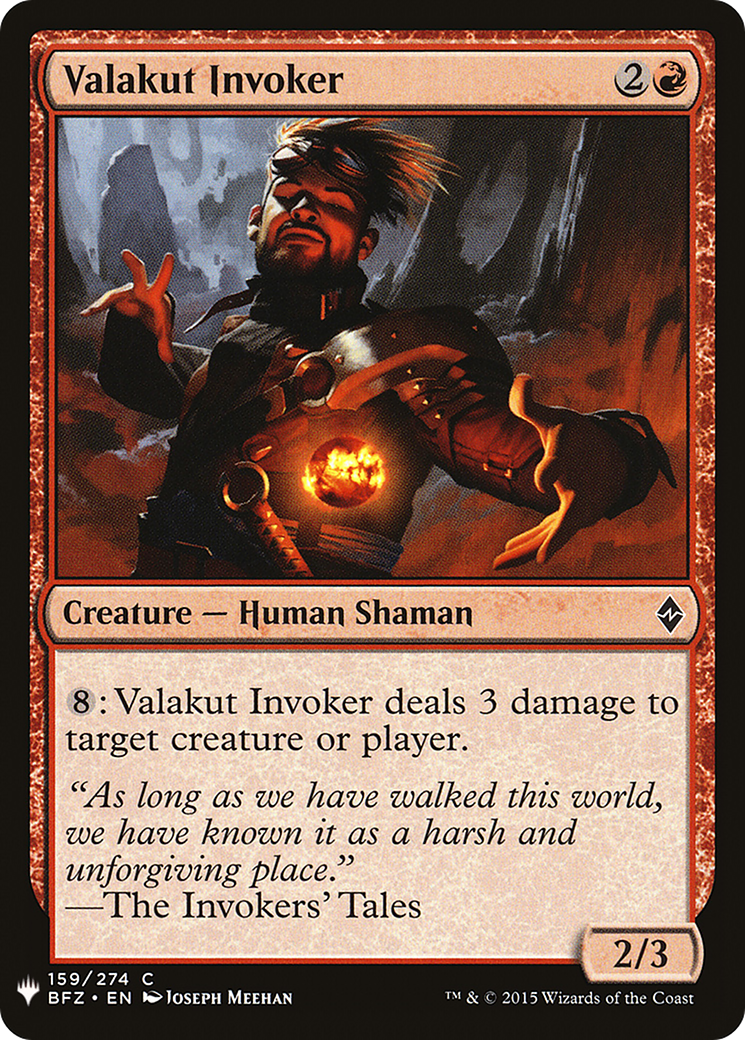 Valakut Invoker (LIST-BFZ-159) [Mystery Booster] The List MTG Single Wizards of the Coast