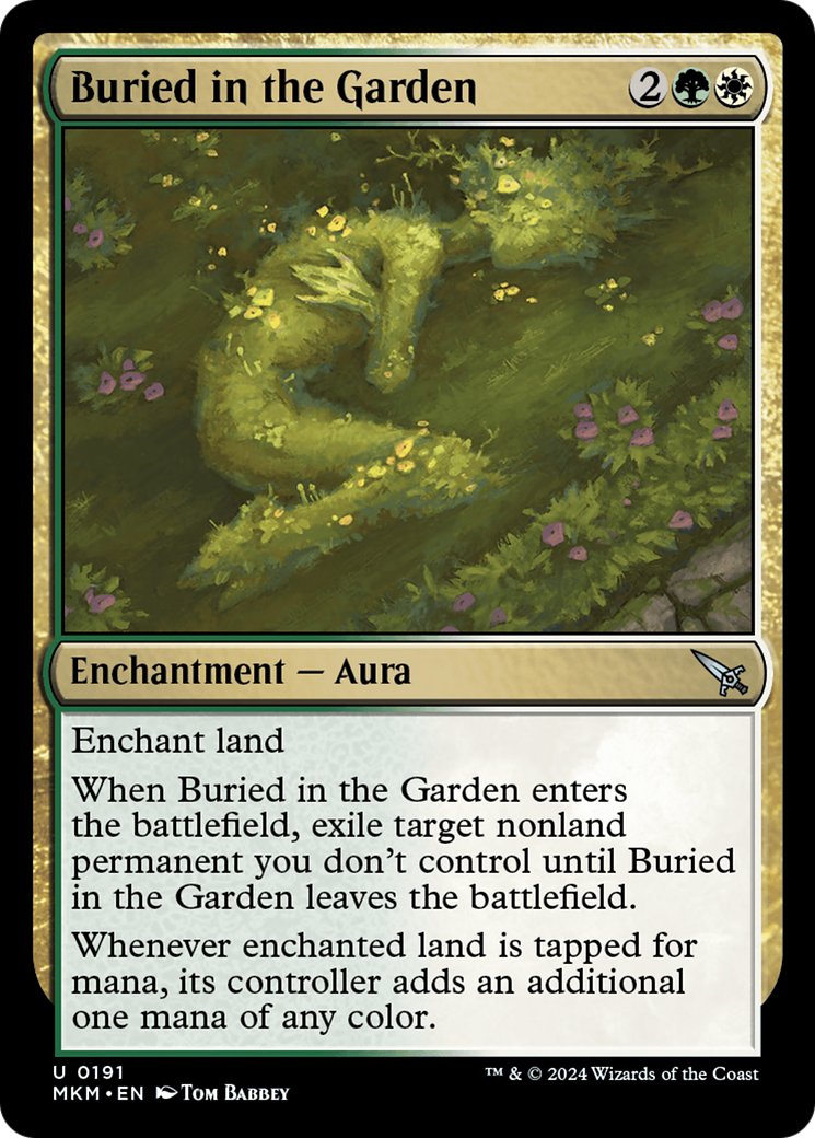 Buried in the Garden (MKM-191) [Murders at Karlov Manor] Foil MTG Single Wizards of the Coast