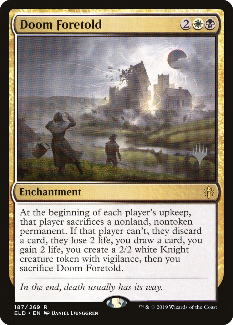 Doom Foretold (PPELD-187) [Throne of Eldraine Promos] Foil MTG Single Wizards of the Coast
