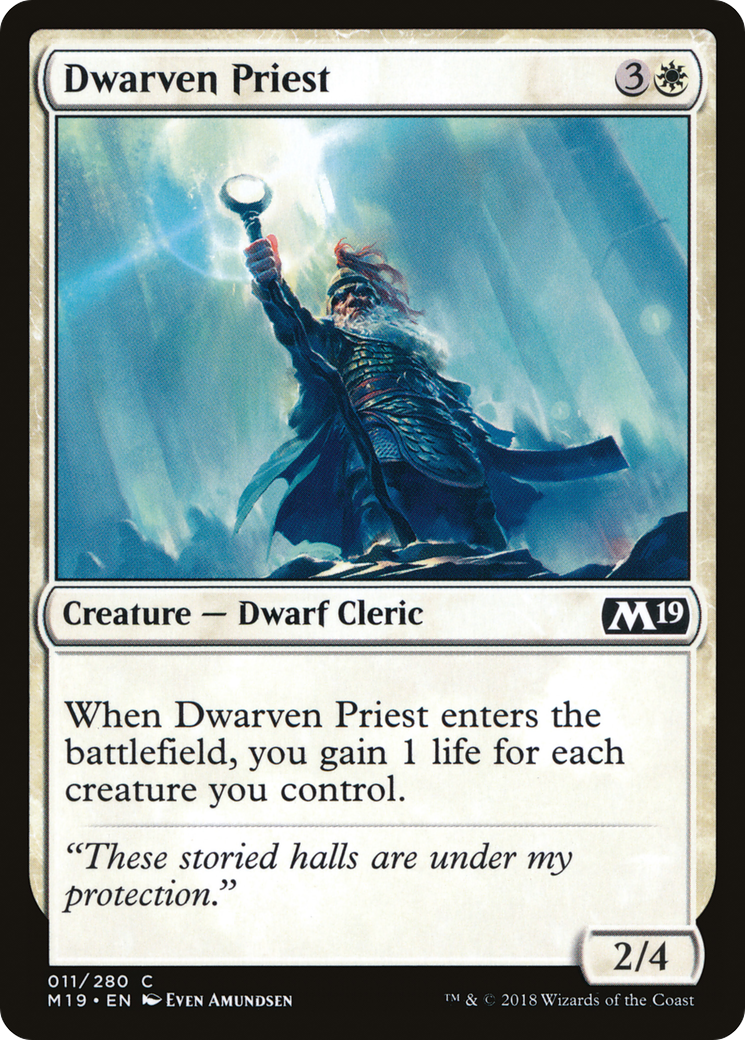 Dwarven Priest (M19-011) [Core Set 2019] MTG Single Wizards of the Coast