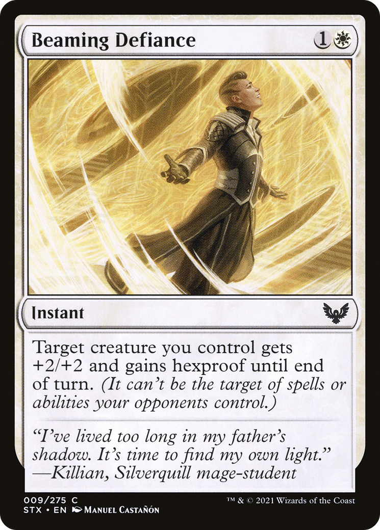 Beaming Defiance (STX-009) [Strixhaven: School of Mages] MTG Single Wizards of the Coast