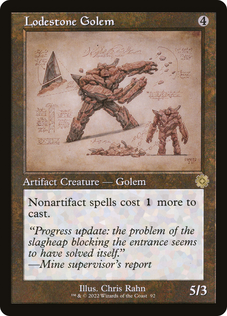 Lodestone Golem (BRR-092) [The Brothers' War Retro Artifacts] Foil MTG Single Wizards of the Coast