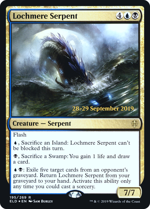 Lochmere Serpent (PRE-195S) [Throne of Eldraine Promos] Foil MTG Single Wizards of the Coast