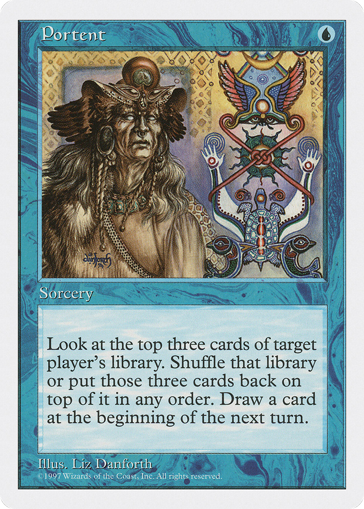 Portent (5ED-110) [Fifth Edition] MTG Single Wizards of the Coast