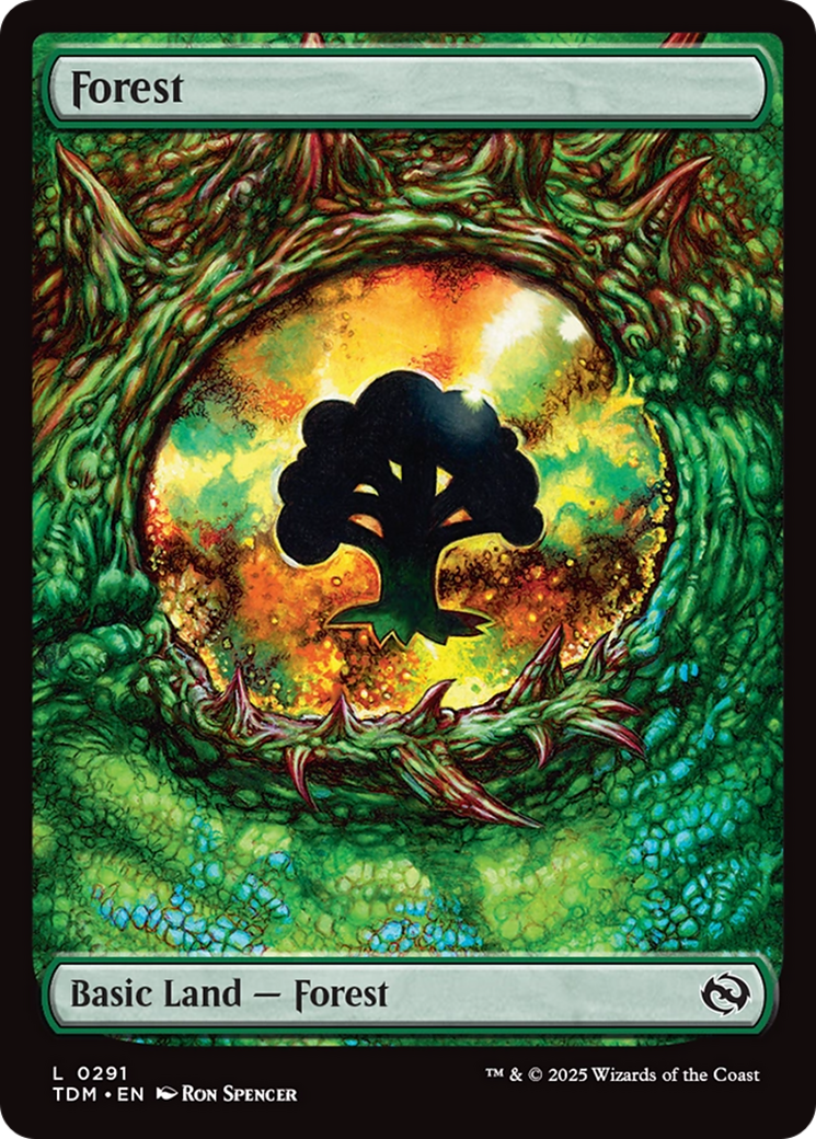 Forest (0291) (TDM-291) [Tarkir: Dragonstorm] Foil MTG Single Wizards of the Coast