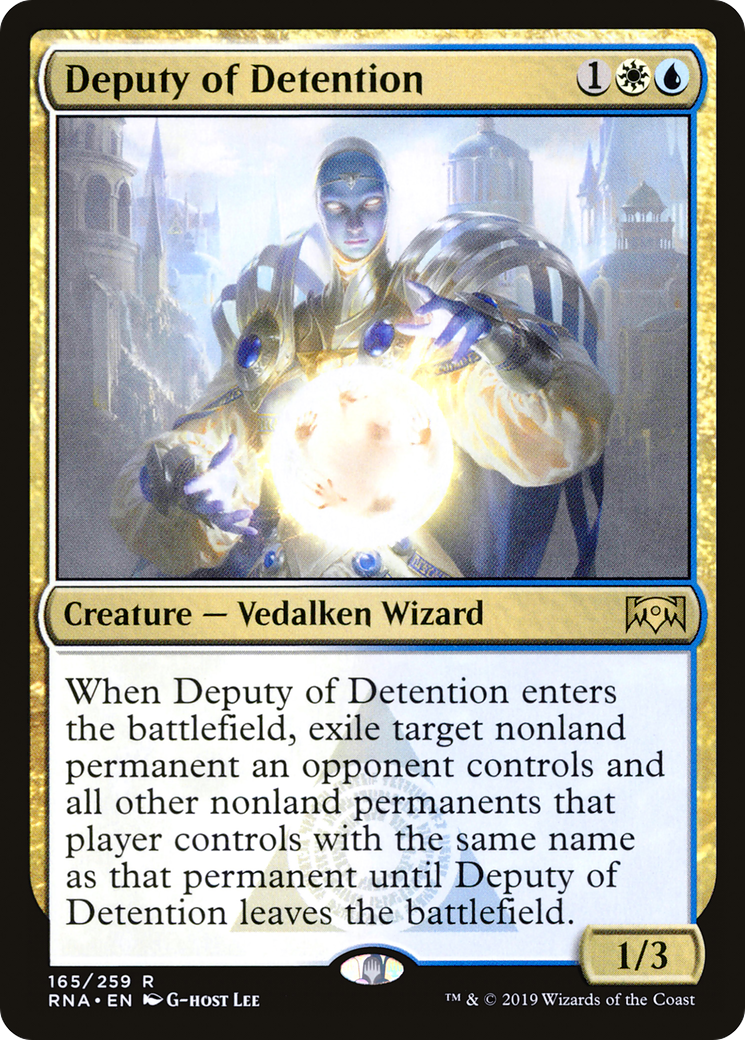 Deputy of Detention (RNA-165) [Ravnica Allegiance] MTG Single Wizards of the Coast