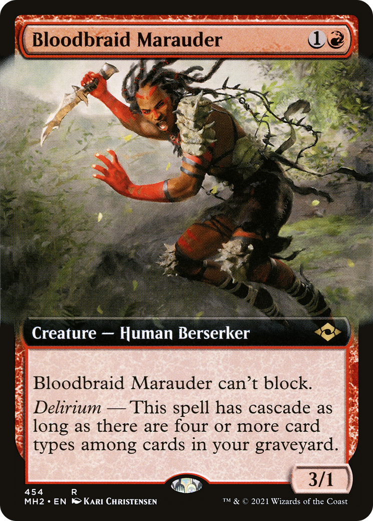 Bloodbraid Marauder (MH2-454) [Modern Horizons 2] (Extended Art) Foil MTG Single Wizards of the Coast