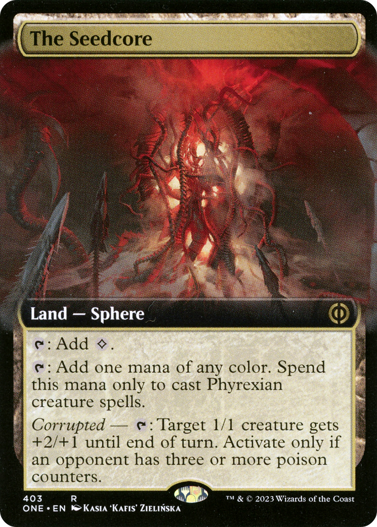 The Seedcore (ONE-403) [Phyrexia: All Will Be One] (Extended Art) Foil MTG Single Wizards of the Coast