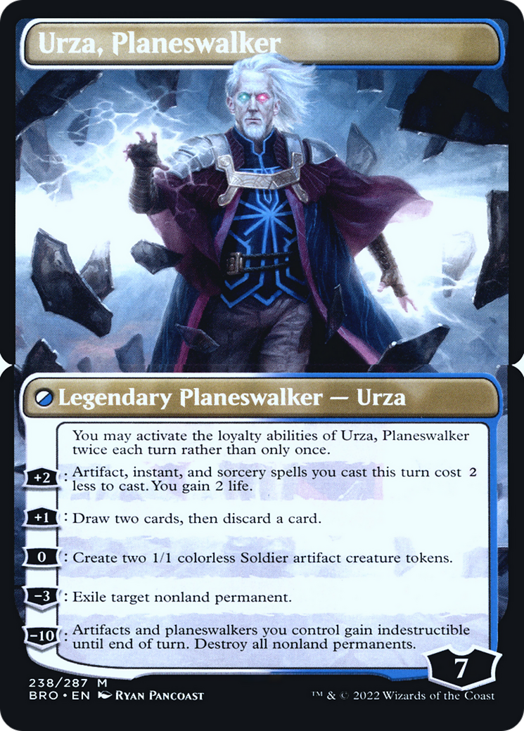 Urza, Planeswalker (PBRO-238BS) [The Brothers' War Promos] Foil MTG Single Wizards of the Coast