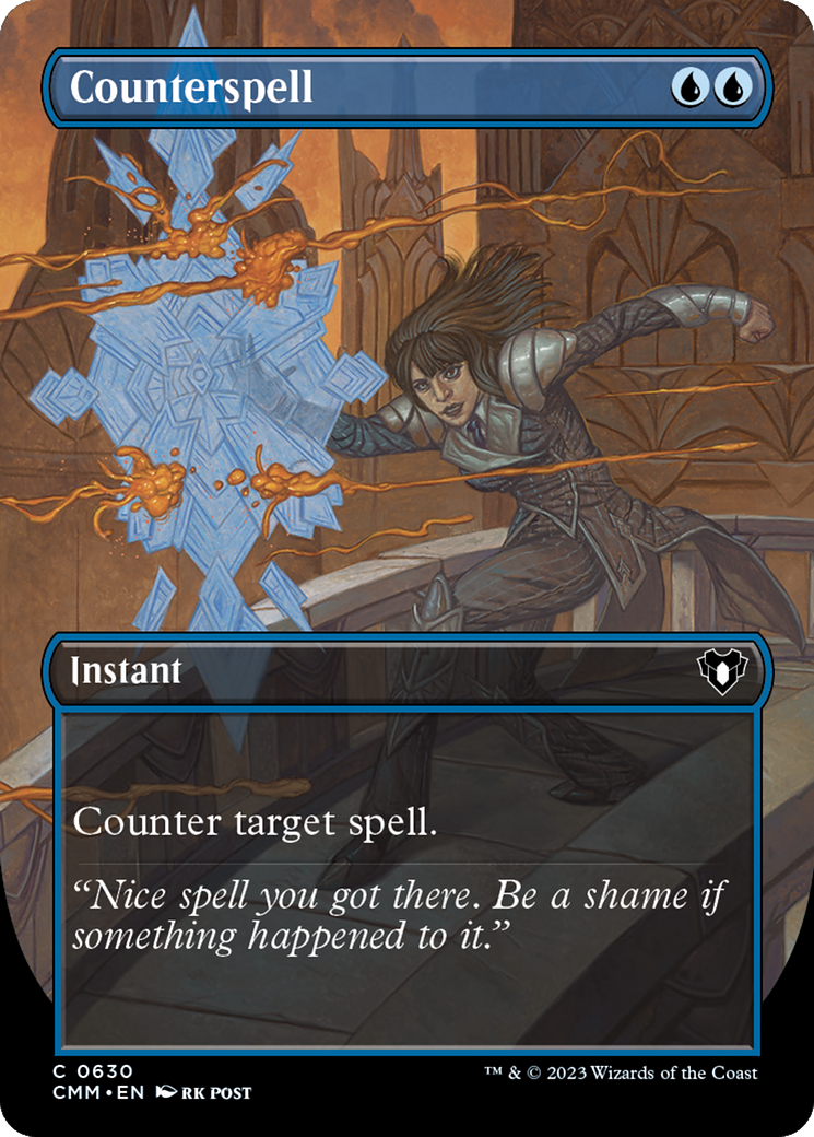 Counterspell (CMM-630) [Commander Masters] (Borderless) MTG Single Wizards of the Coast