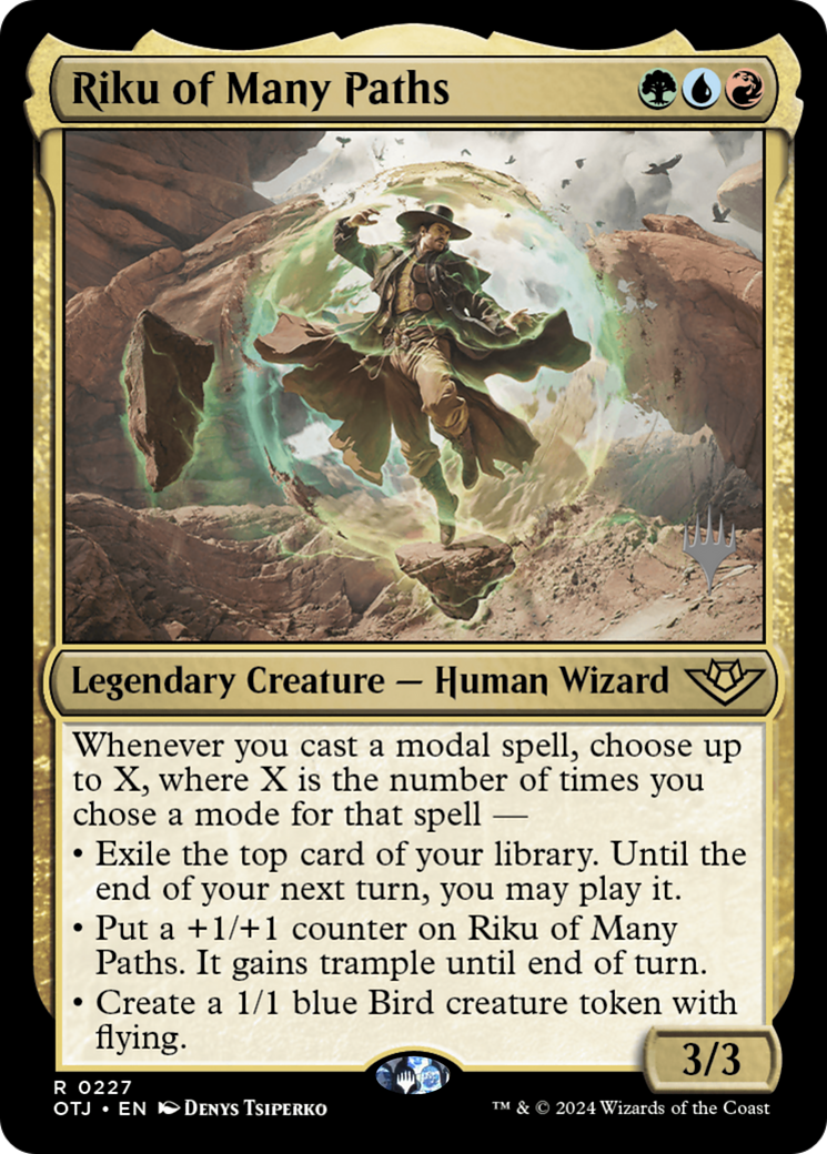 Riku of Many Paths (PPOTJ-227) [Outlaws of Thunder Junction Promos] Foil MTG Single Wizards of the Coast