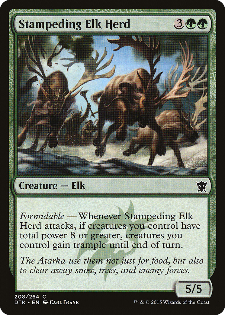 Stampeding Elk Herd (DTK-208) [Dragons of Tarkir] Foil MTG Single Wizards of the Coast