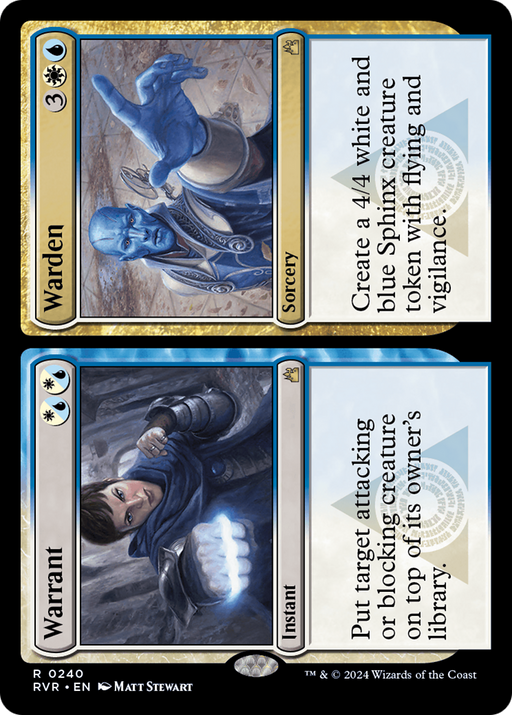 Warrant // Warden (RVR-240) [Ravnica Remastered] Foil MTG Single Wizards of the Coast