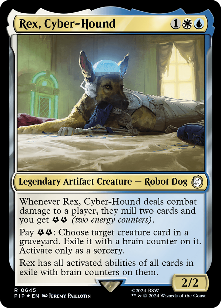 Rex, Cyber-Hound (Surge Foil) (PIP-645) [Fallout] Foil MTG Single Wizards of the Coast