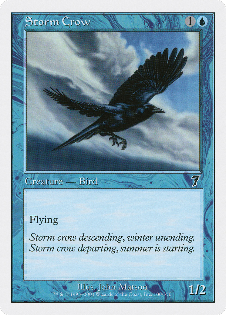 Storm Crow (7ED-100) [7th Edition] Foil MTG Single Wizards of the Coast