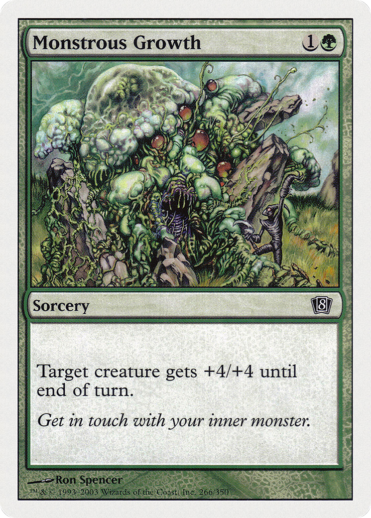 Monstrous Growth (8ED-266) [8th Edition] Foil MTG Single Wizards of the Coast