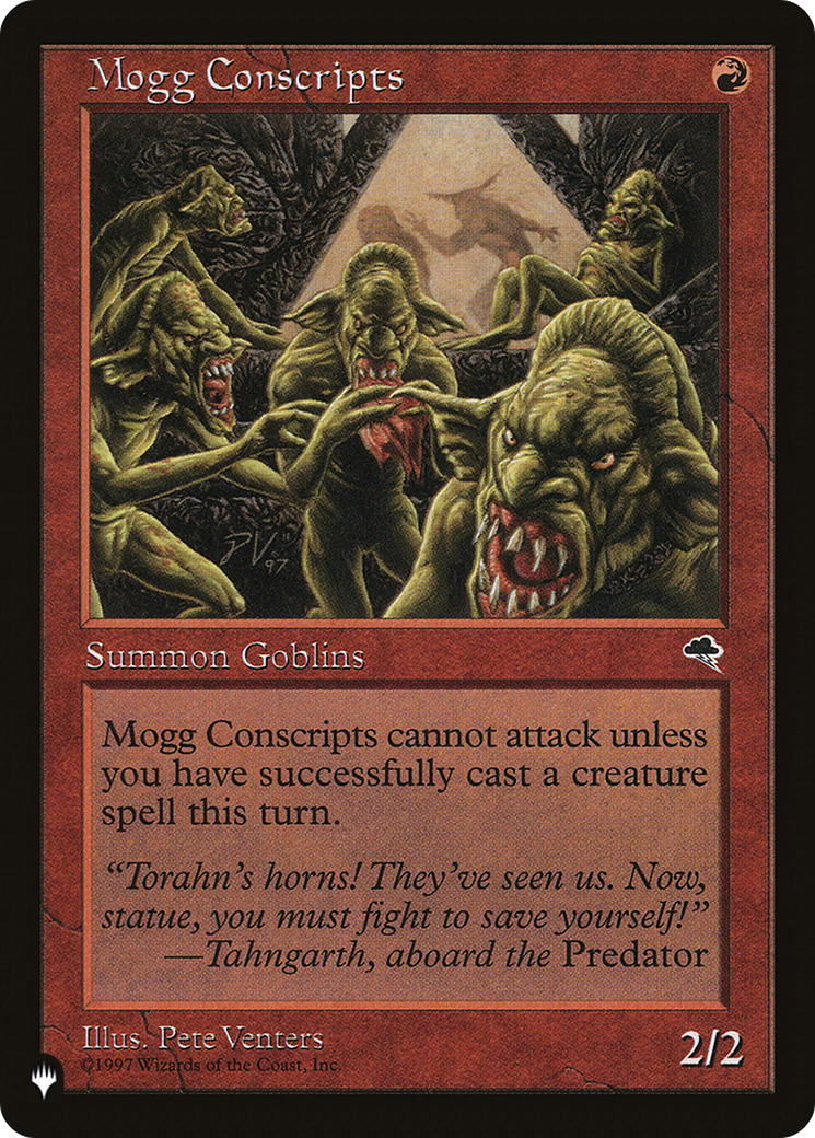Mogg Conscripts (LIST-TMP-189) [Mystery Booster] The List MTG Single Wizards of the Coast