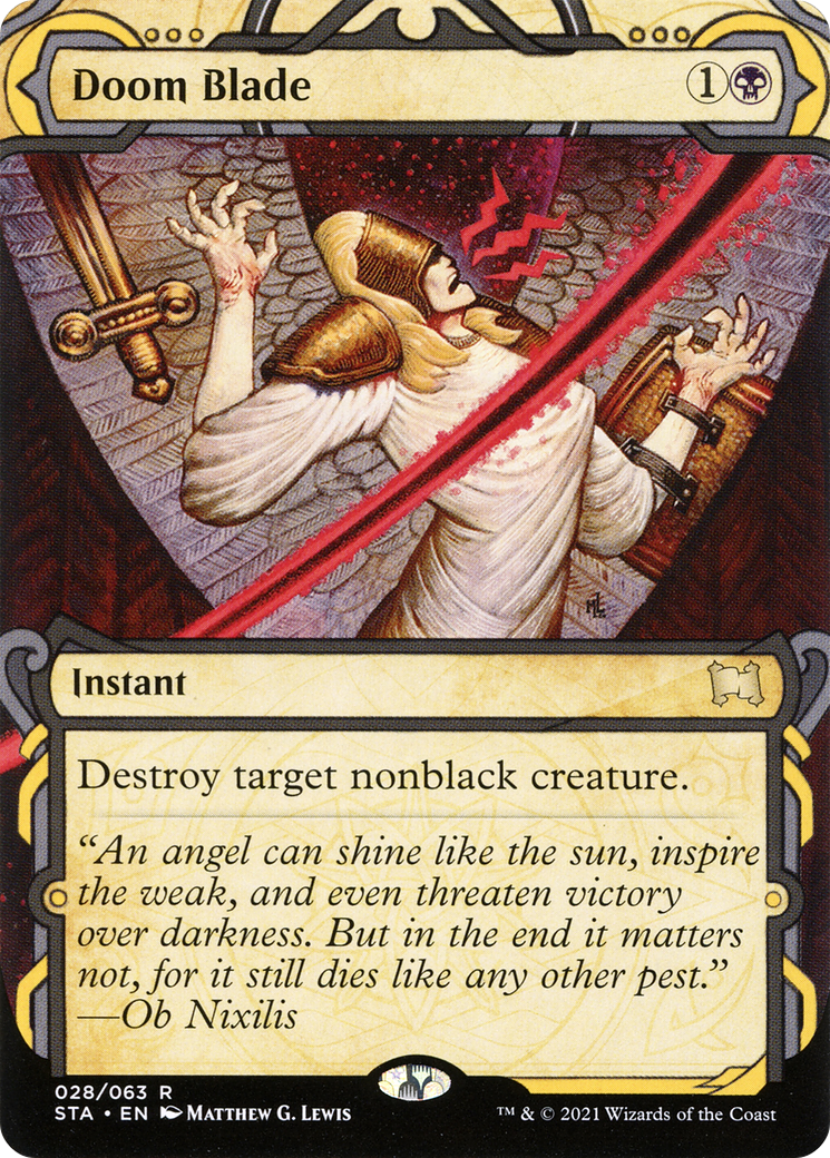 Doom Blade (STA-028) [Strixhaven Mystical Archive] (Showcase) (Borderless) MTG Single Wizards of the Coast