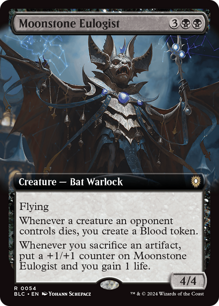 Moonstone Eulogist (BLC-054) [Bloomburrow Commander] (Extended Art) MTG Single Wizards of the Coast
