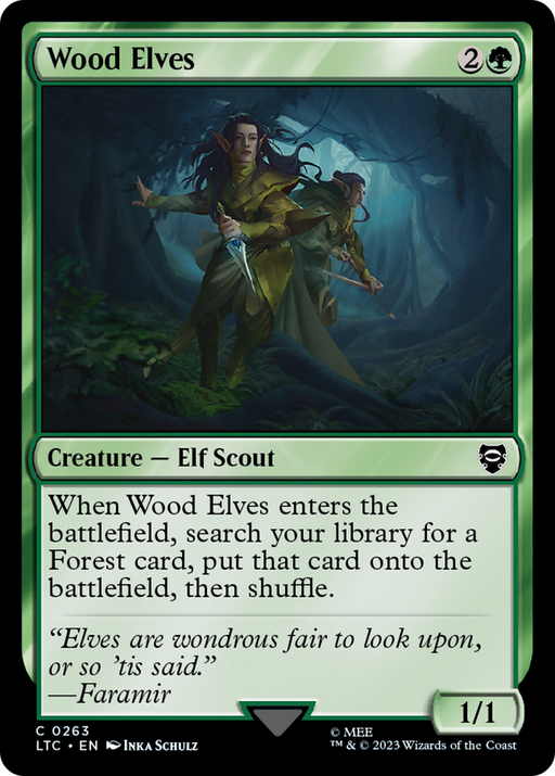 Wood Elves (LTC-263) [Tales of Middle-earth Commander] MTG Single Wizards of the Coast