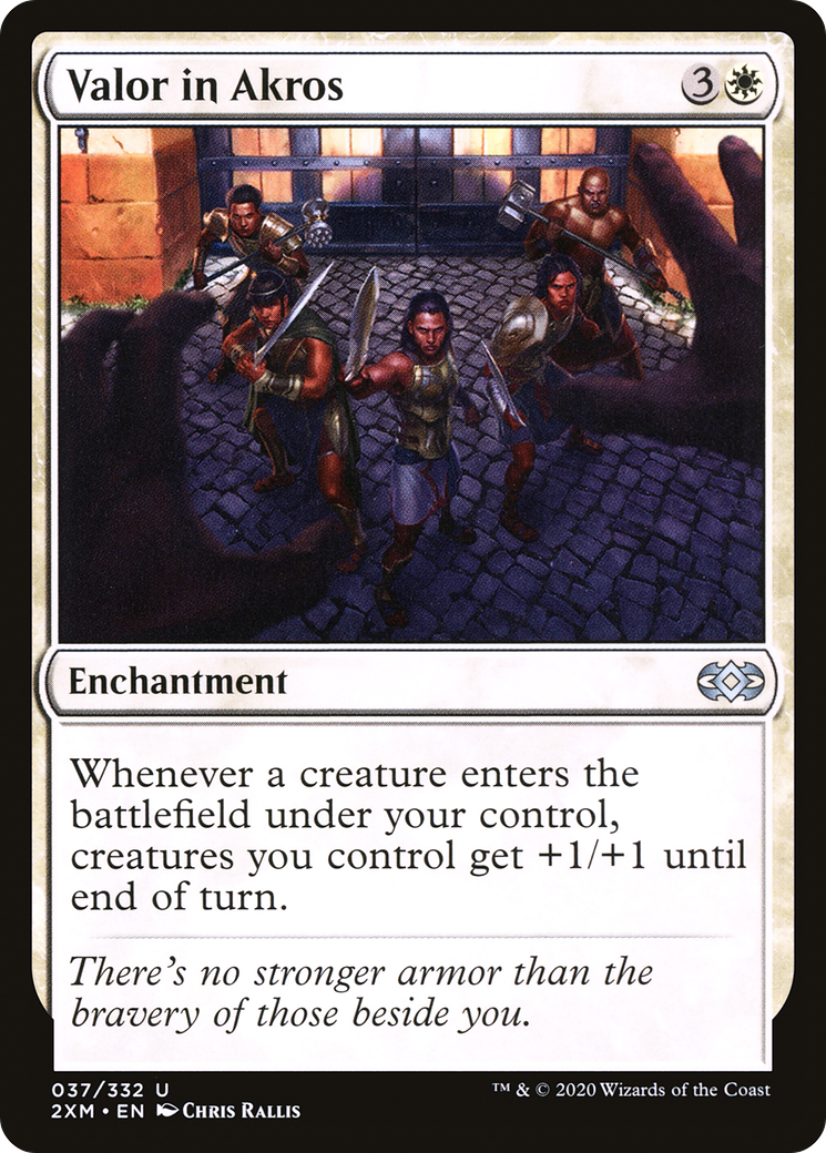 Valor in Akros (2XM-037) [Double Masters] Foil MTG Single Wizards of the Coast