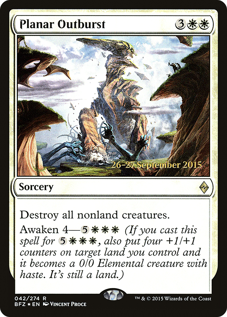 Planar Outburst (PRE-042) [Battle for Zendikar Promos] Foil MTG Single Wizards of the Coast