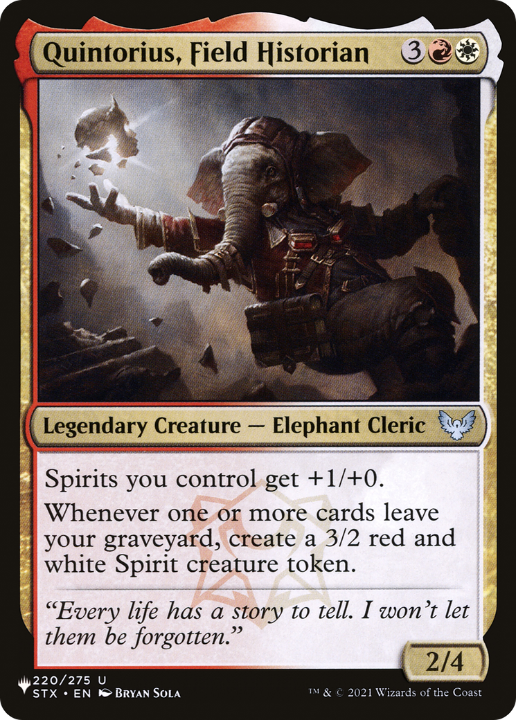 Quintorius, Field Historian (LIST-STX-220) [Mystery Booster] The List MTG Single Wizards of the Coast