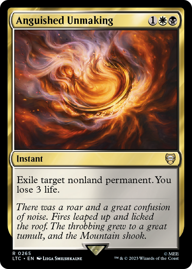 Anguished Unmaking (LTC-265) [Tales of Middle-earth Commander] MTG Single Wizards of the Coast