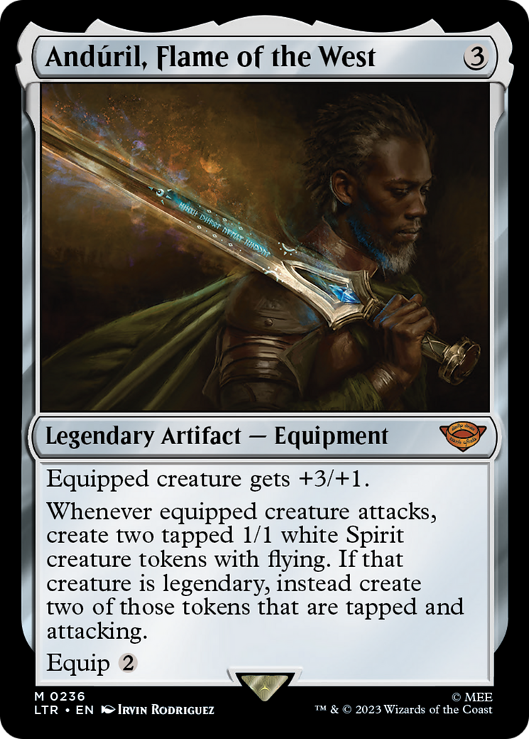 Anduril, Flame of the West (LTR-236) [The Lord of the Rings: Tales of Middle-earth] Foil MTG Single Wizards of the Coast
