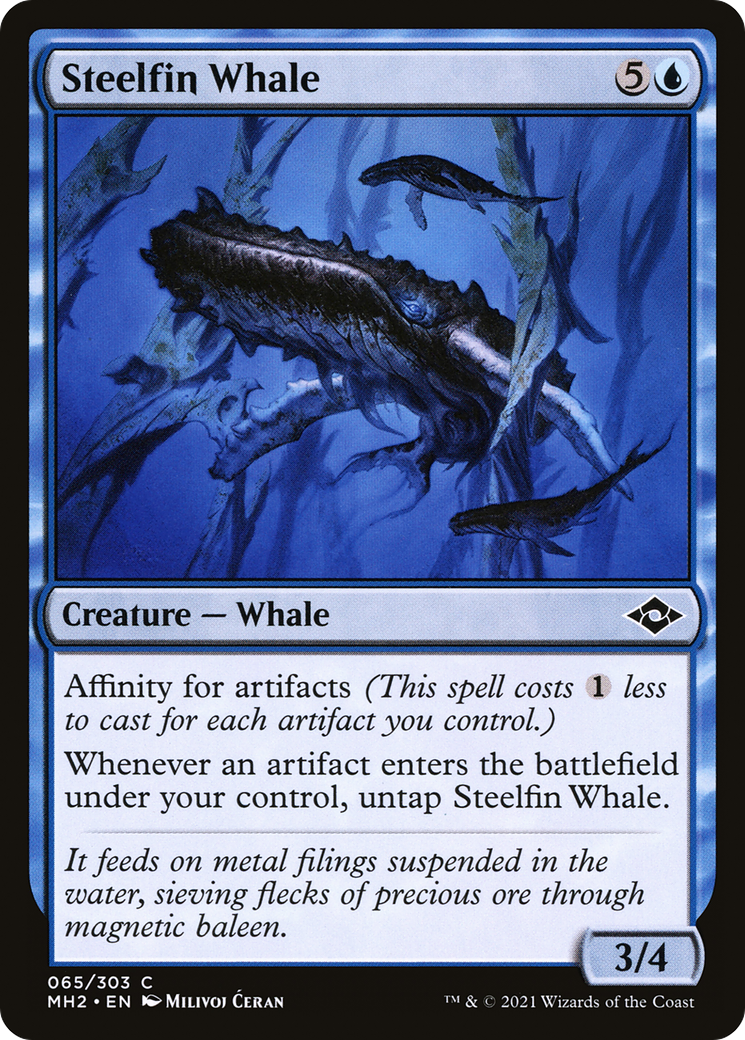 Steelfin Whale (MH2-065) [Modern Horizons 2] MTG Single Modern Horizons 2