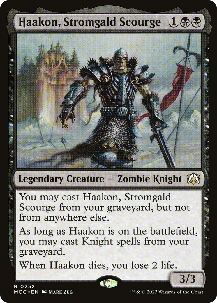 Haakon, Stromgald Scourge (MOC-252) [March of the Machine Commander] MTG Single Wizards of the Coast