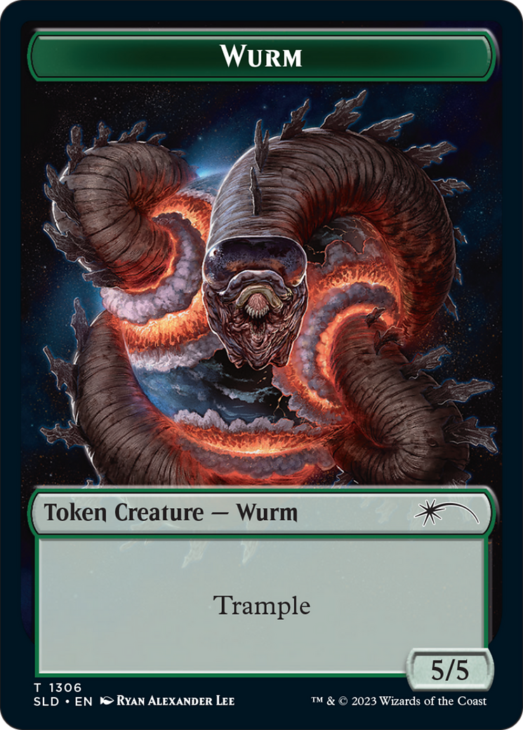 Wurm Token (SLD-1306) [Secret Lair Drop] Foil MTG Single Wizards of the Coast
