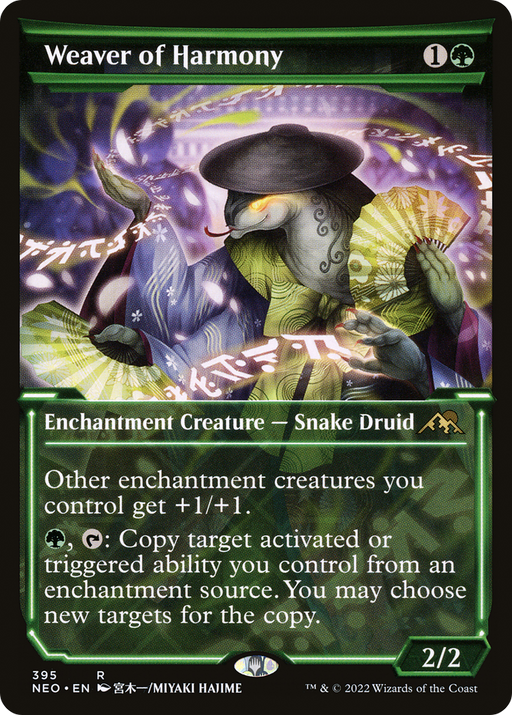 Weaver of Harmony (NEO-395) [Kamigawa: Neon Dynasty] (Showcase) MTG Single Wizards of the Coast