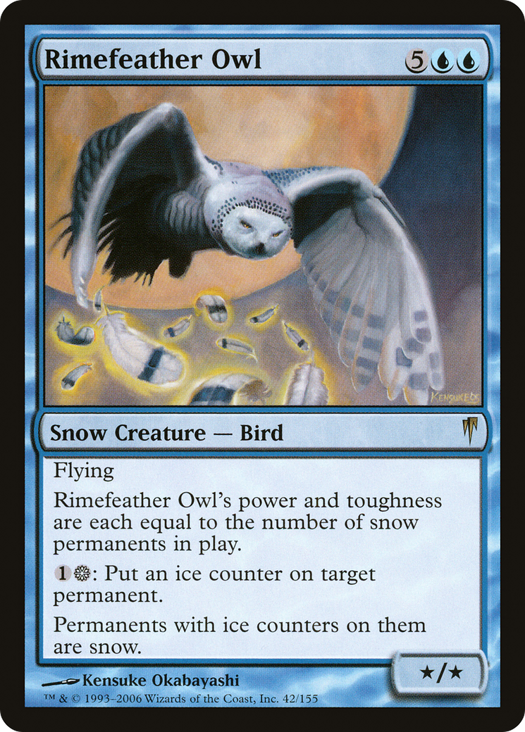 Rimefeather Owl [Coldsnap] MTG Single Magic: The Gathering