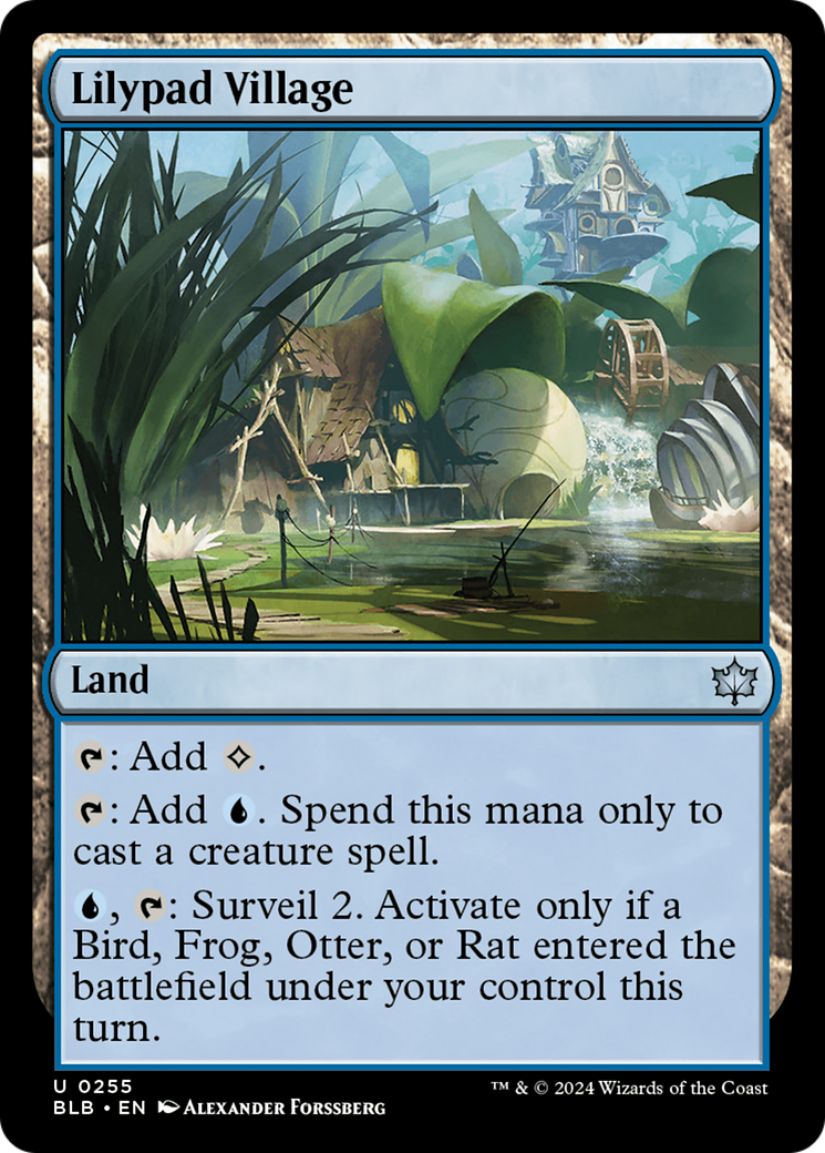 Lilypad Village (BLB-255) [Bloomburrow] MTG Single Wizards of the Coast