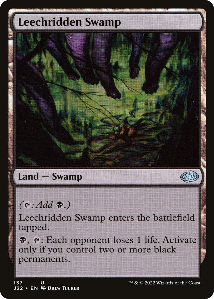 Leechridden Swamp (J22-137) [Jumpstart 2022] MTG Single Wizards of the Coast