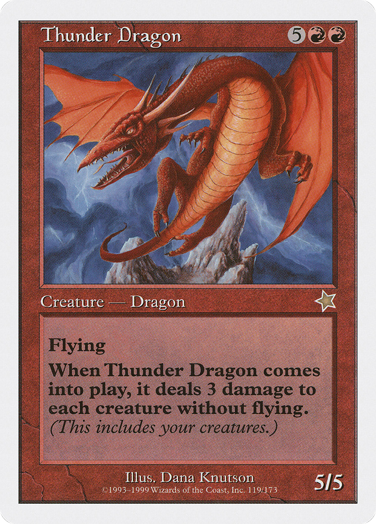 Thunder Dragon (S99-119) [Misc] Starter 1999 MTG Single Wizards of the Coast