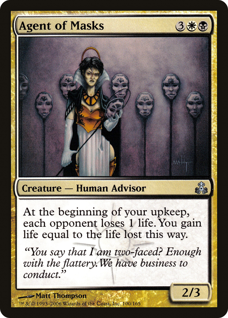 Agent of Masks (GPT-100) [Guildpact] Foil MTG Single Wizards of the Coast
