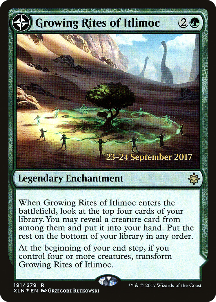 Growing Rites of Itlimoc // Itlimoc, Cradle of the Sun [Ixalan Prerelease Promos] MTG Single Magic: The Gathering