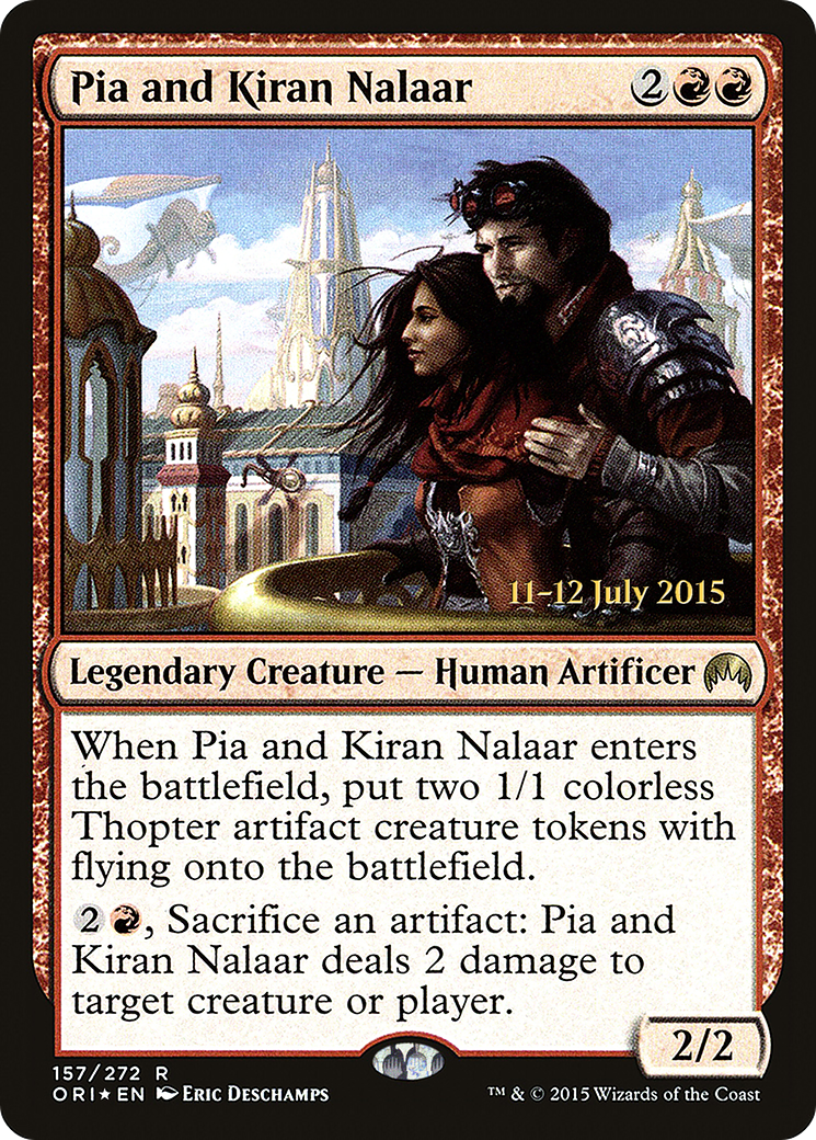 Pia and Kiran Nalaar (PRE-157) [Magic Origins Promos] Foil MTG Single Wizards of the Coast
