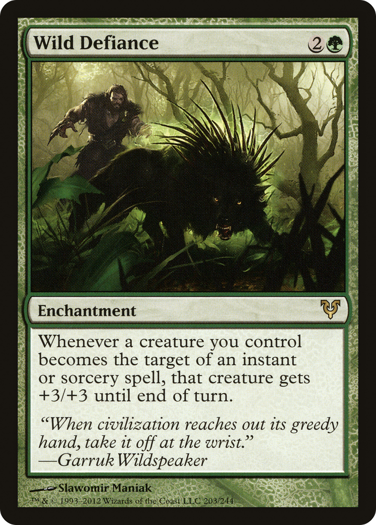 Wild Defiance (AVR-203) [Avacyn Restored] Foil MTG Single Wizards of the Coast