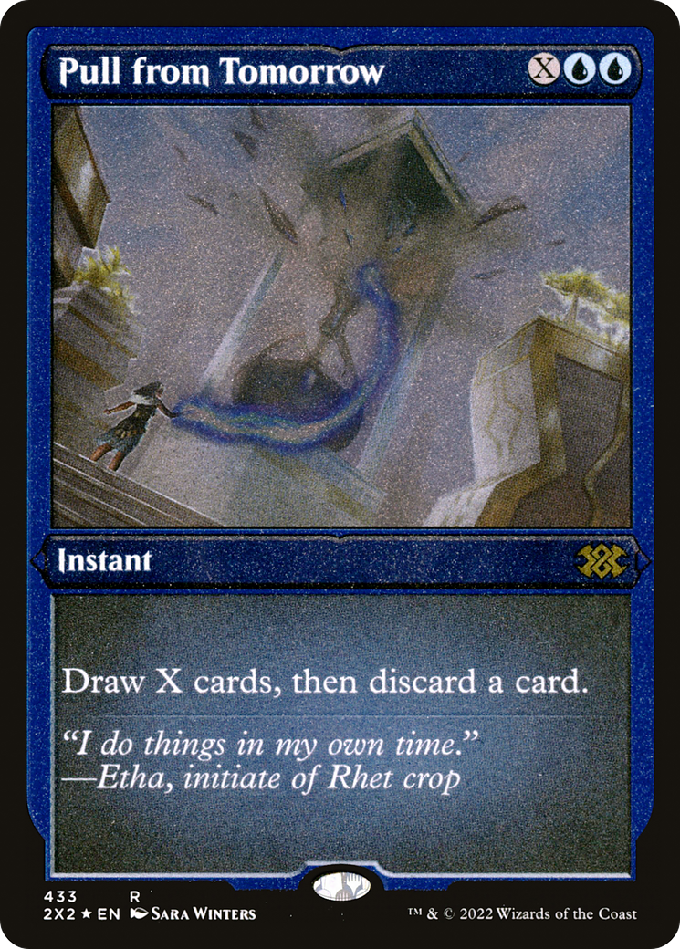 Pull from Tomorrow (Foil Etched) (2X2-433) [Double Masters 2022] Foil MTG Single Wizards of the Coast
