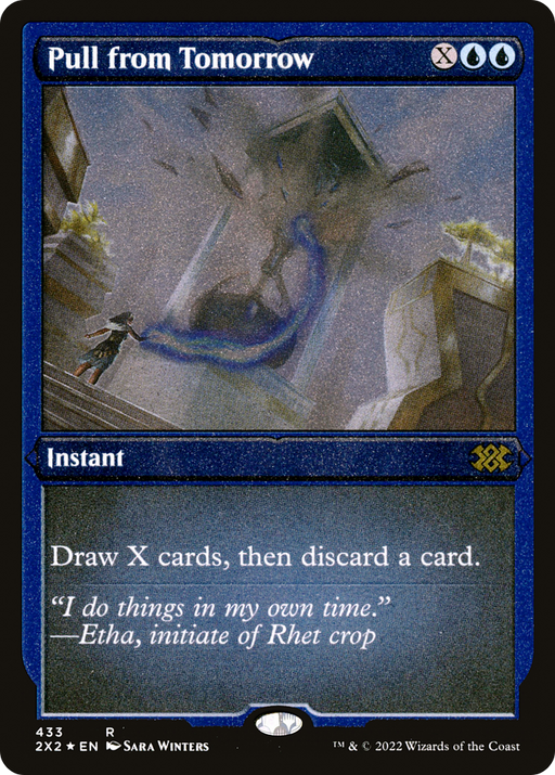 Pull from Tomorrow (Foil Etched) (2X2-433) [Double Masters 2022] Foil MTG Single Wizards of the Coast