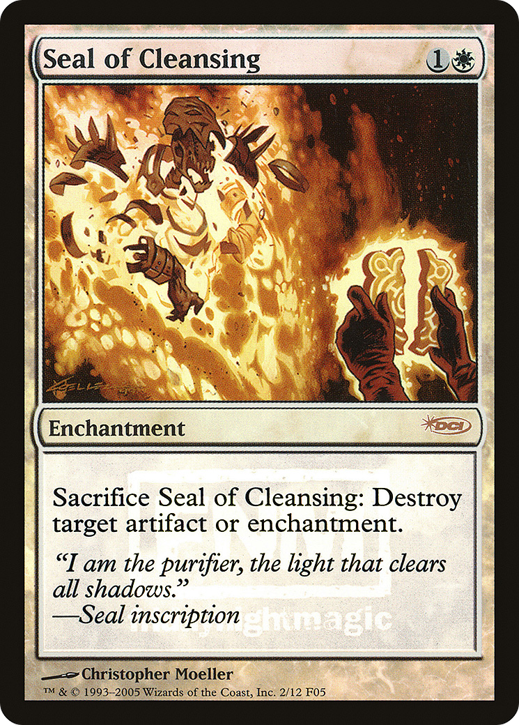 Seal of Cleansing (FNM-) [Misc] Friday Night Magic 2005 Foil MTG Single Wizards of the Coast