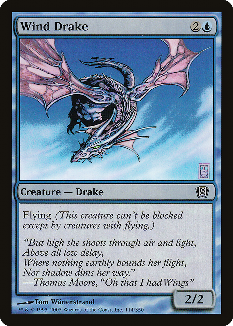 Wind Drake (8ED-114) [8th Edition] MTG Single Wizards of the Coast
