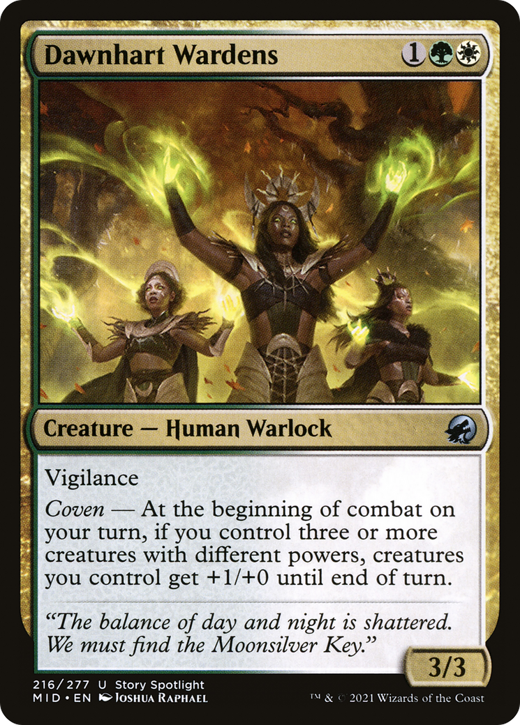 Dawnhart Wardens (MID-216) [Innistrad: Midnight Hunt] Foil MTG Single Wizards of the Coast