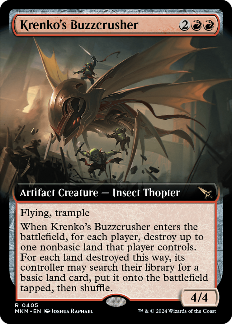 Krenko's Buzzcrusher (MKM-405) [Murders at Karlov Manor] (Extended Art) MTG Single Murders at Karlov Manor